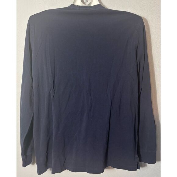 Polo Ralph Lauren Mens XL Blue Long Sleeve Henley Featherweight Mesh Red Pony - Picture 4 of 7